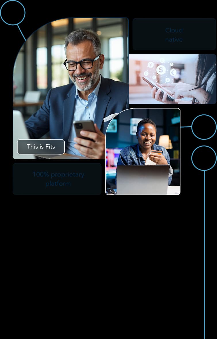 People using the Fits platform, anytime, anywhere. This is Fits: the financial platform you need!