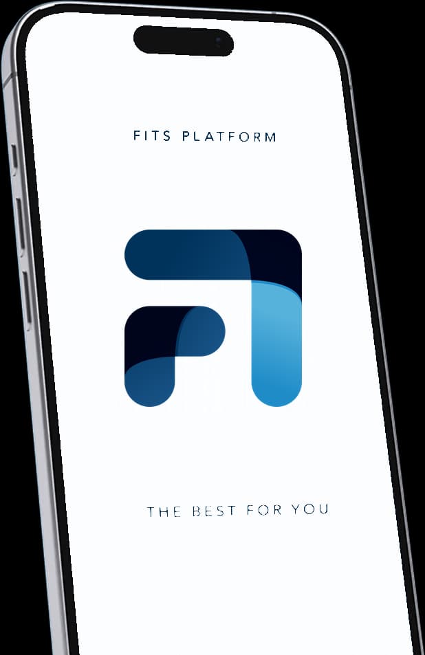 Smartphone displaying the Fits Platform