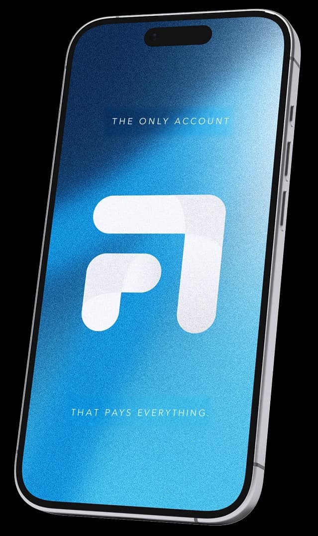 Smartphone displaying the Fits app, the only account that pays everything